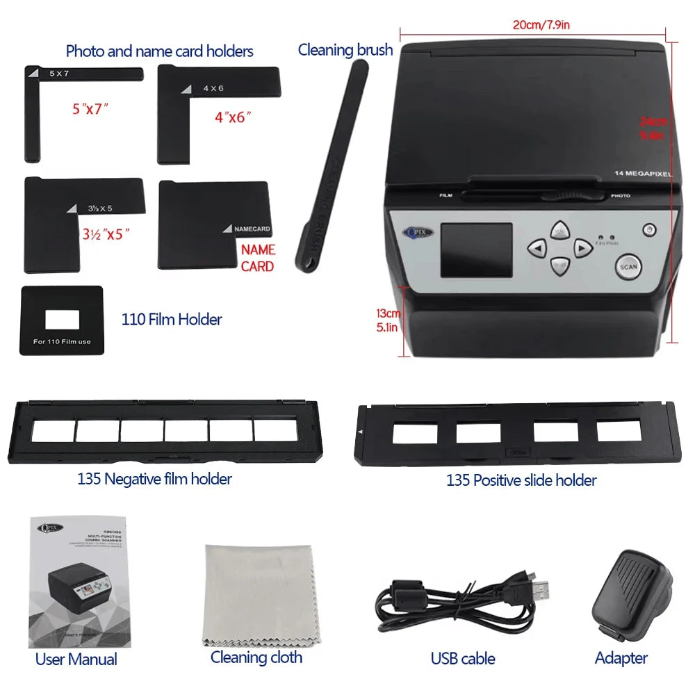 22MP Film & Photo Scanner with 16GB SD Card