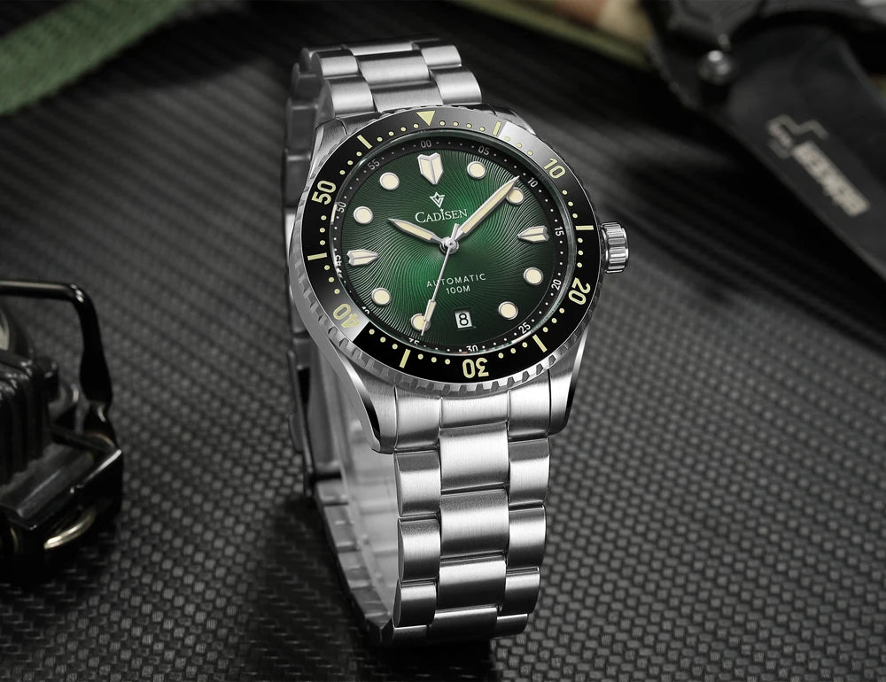 Men’s Automatic Watch Sapphire Crystal 100M Waterproof Green