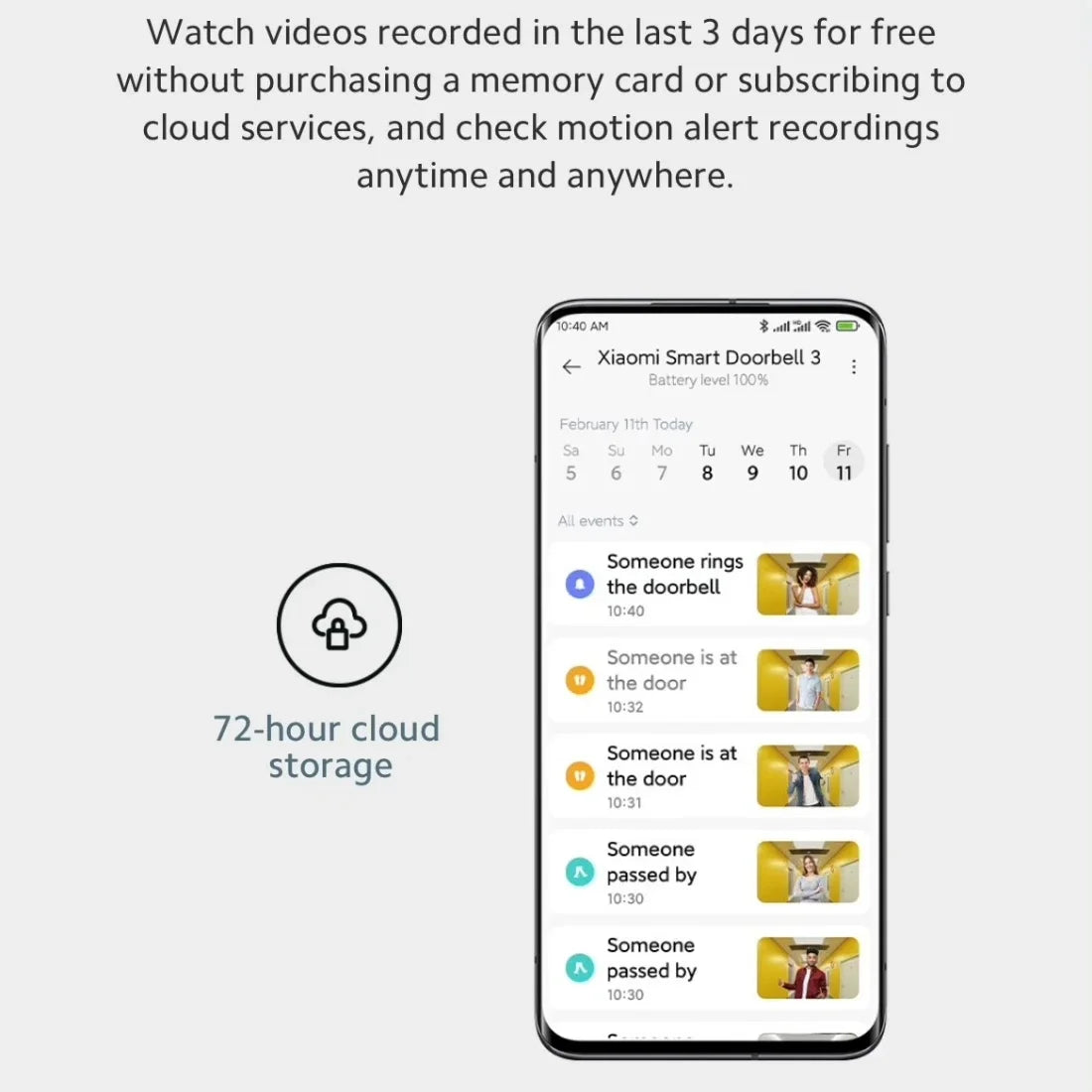 2K Smart Video Doorbell with Night Vision and AI Alerts