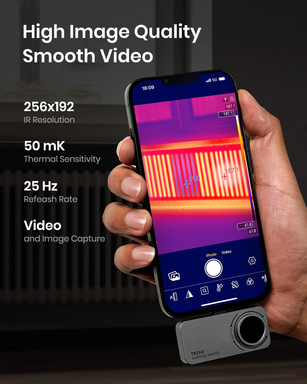 256×192 Thermal Camera for iPhone PCB Circuit Repair
