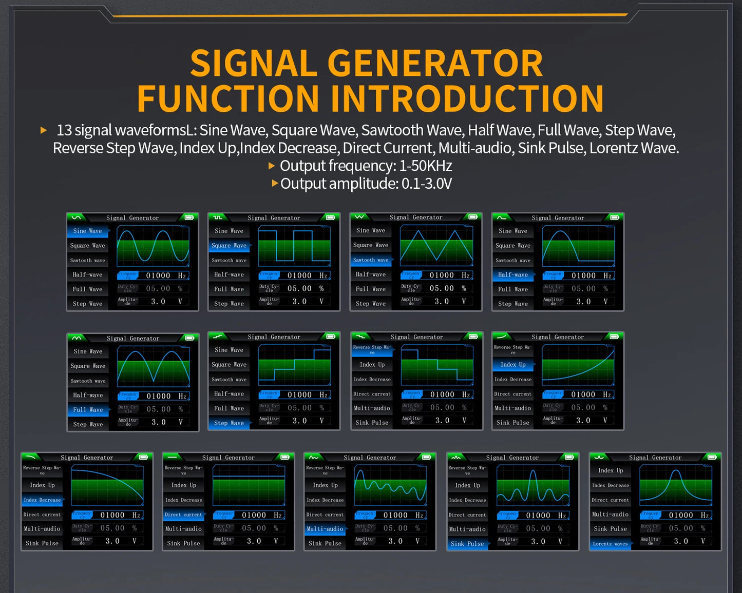 Smart 50MHz Bandwidth Oscilloscope for Signal Analysis