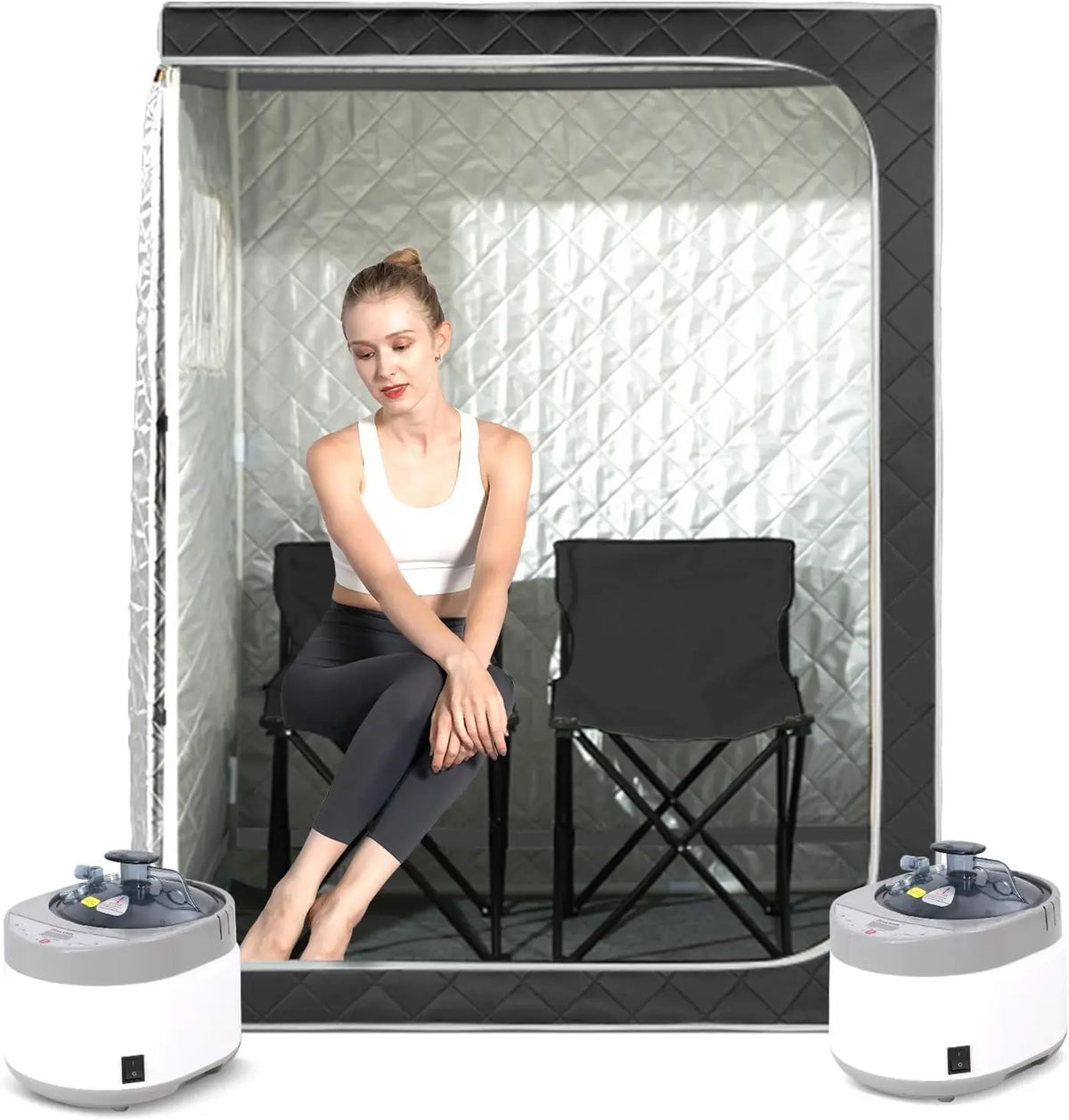 Large Portable Steam Sauna Tent with 4L Steamer