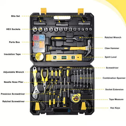 Heavy Duty 108-Piece Home Tool Kit with Case