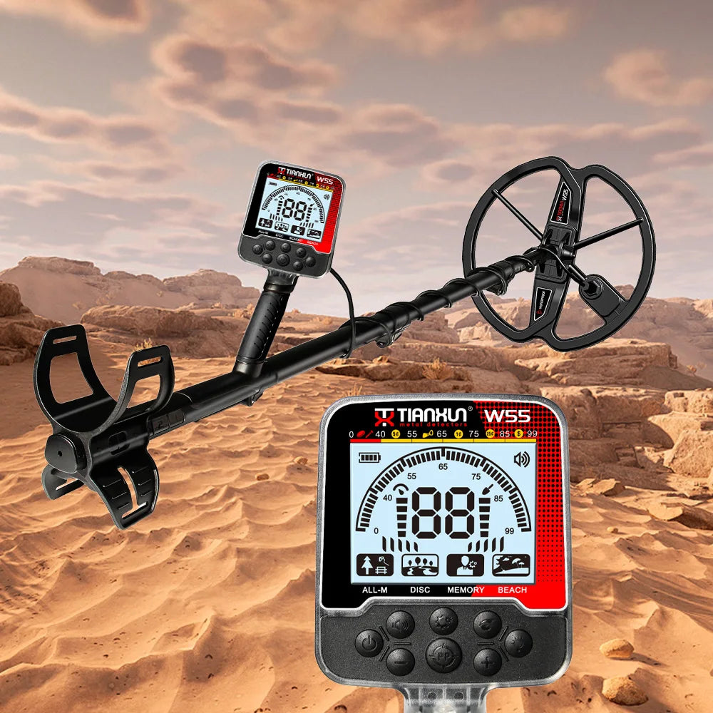 Metal Detector Kit with Shovel Waterproof IP68 25h Battery