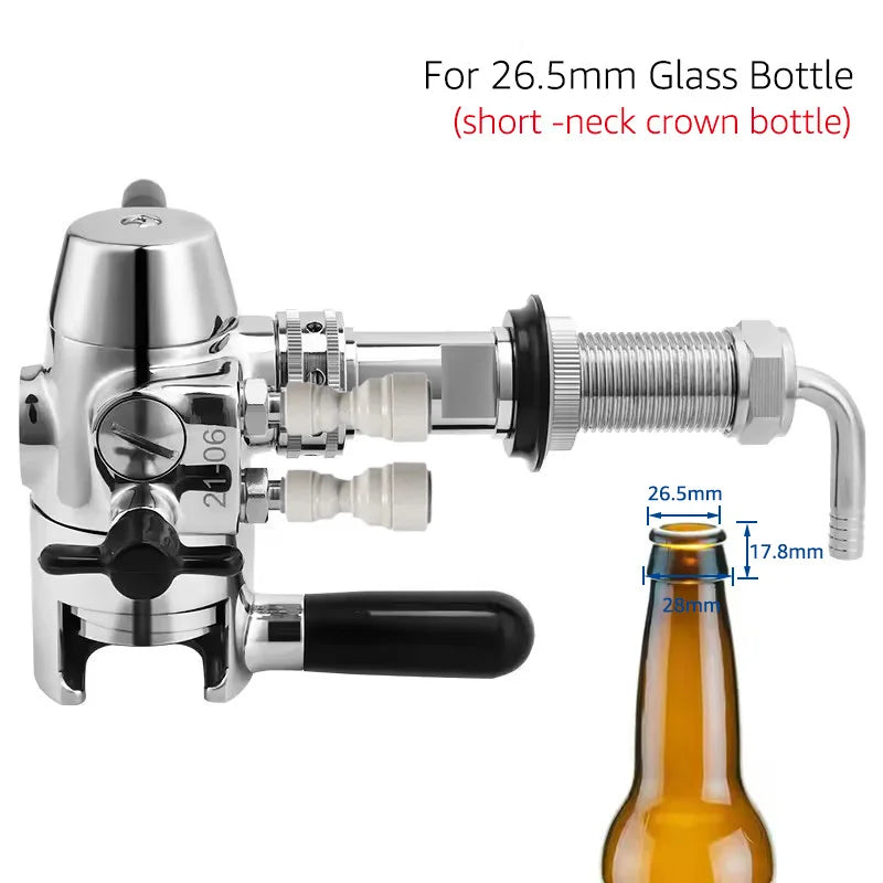 Quick Connect Foam Free Beer Bottle Filler Tap
