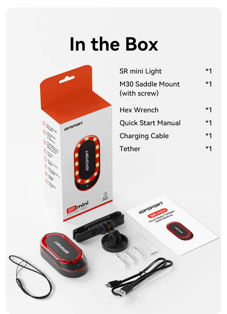 Cycling Smart Taillight with Brake Alert Safety Light