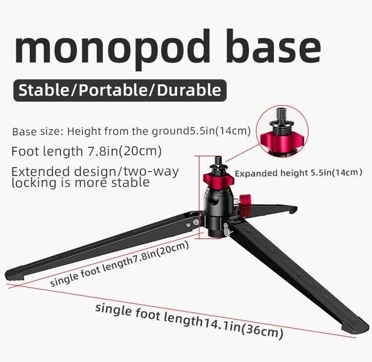 Portable Camera Monopod Stand with Mount Adapter for Photography