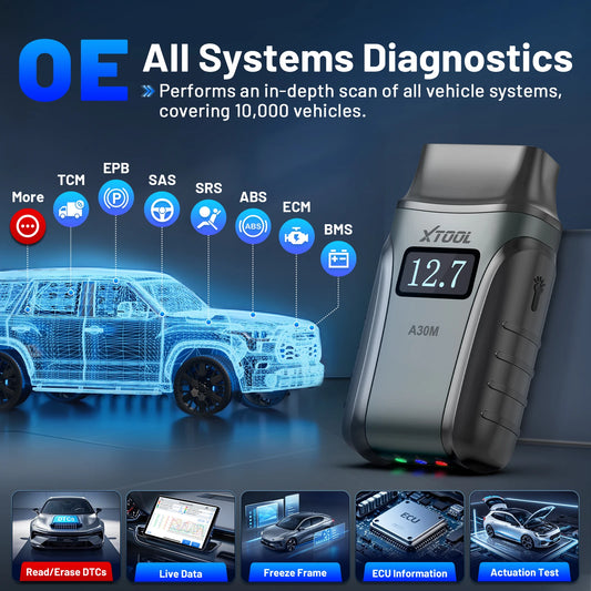 Bluetooth OBD2 Car Diagnostic Scanner with 26 Reset Functions