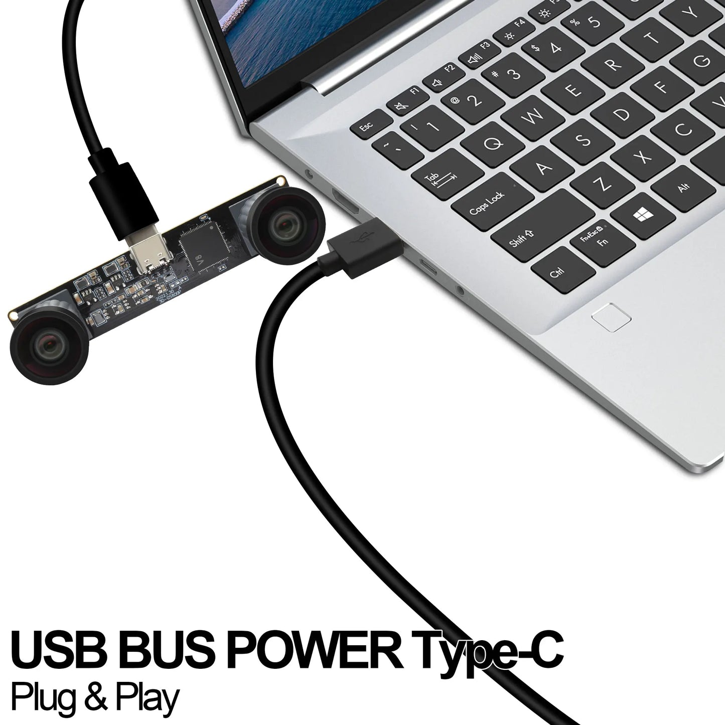 86 Degree Stereo USB Camera High Speed 3D Dual Lens