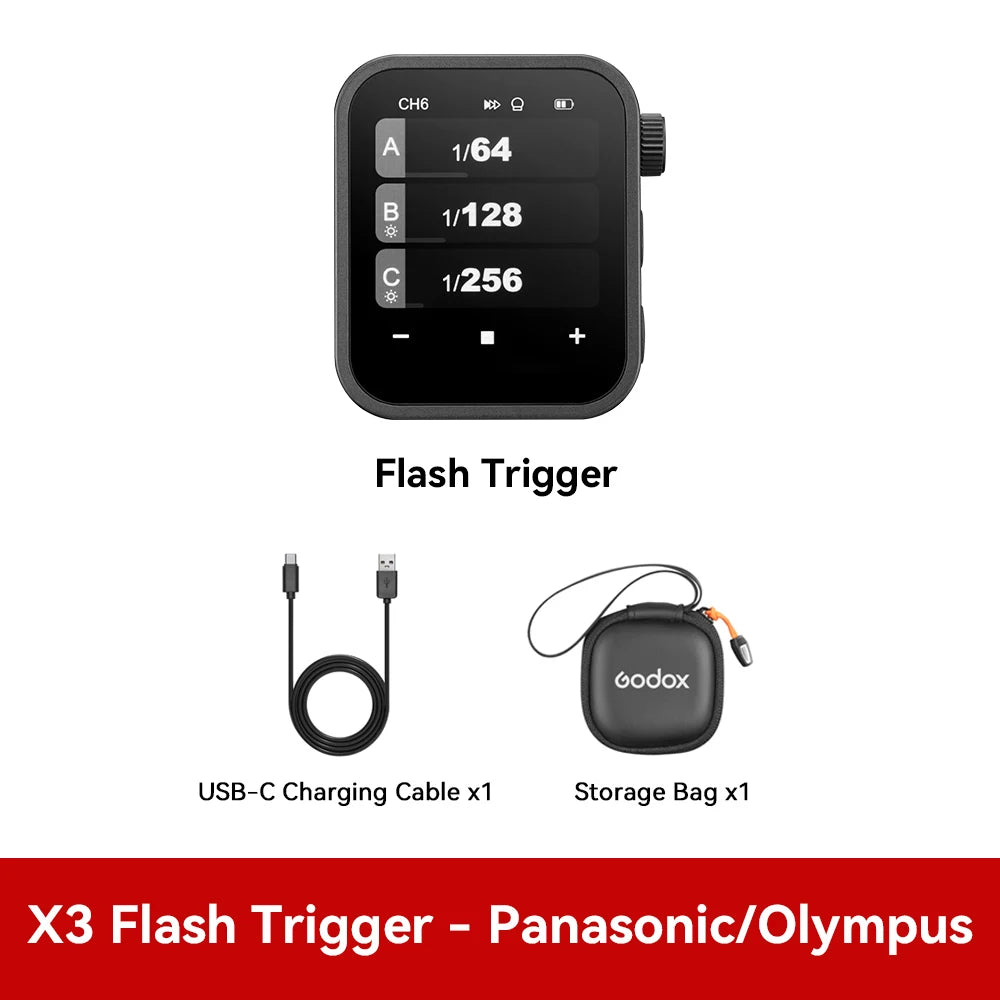 Portable Camera Flash Trigger OLED Touch Olympus TTL