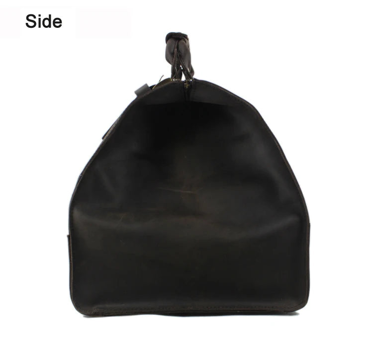 Heavy-Duty Leather Luggage Bag Large Men’s Travel Tote