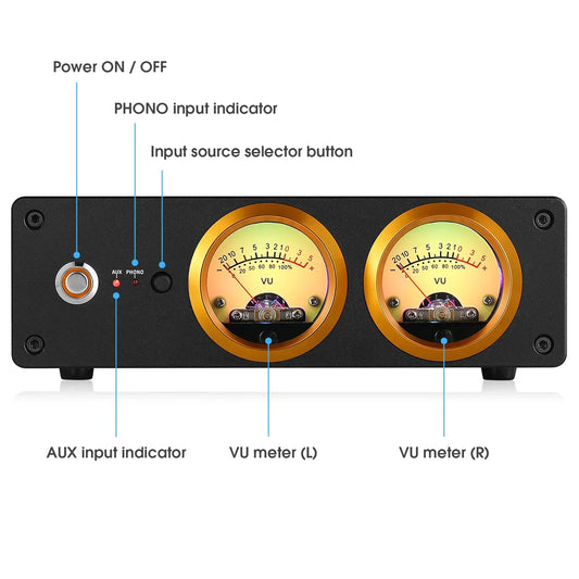 Desktop Headphone Amplifier and Turntable Phono Preamp