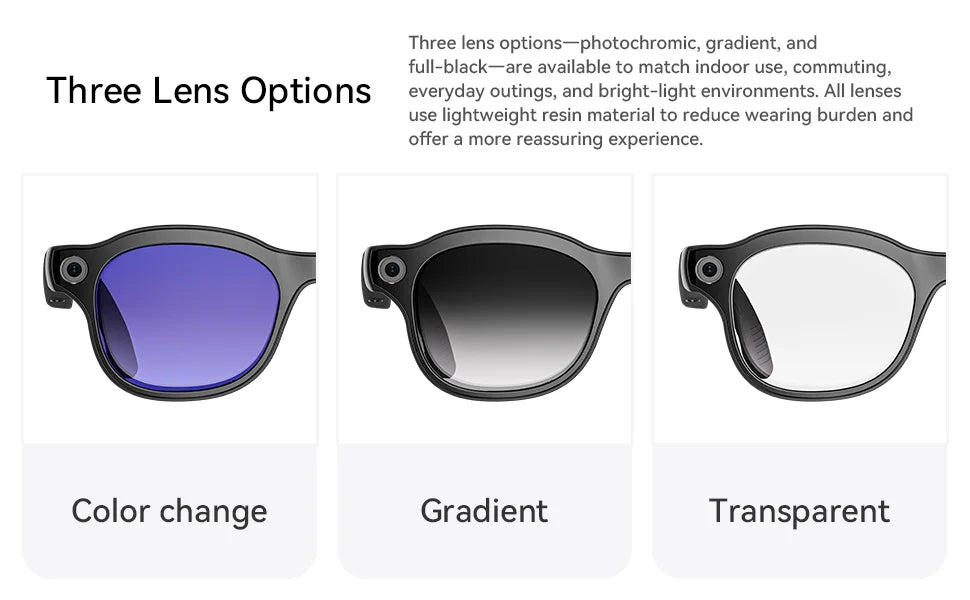 AI Smart Glasses with 4K HD Camera & Bluetooth