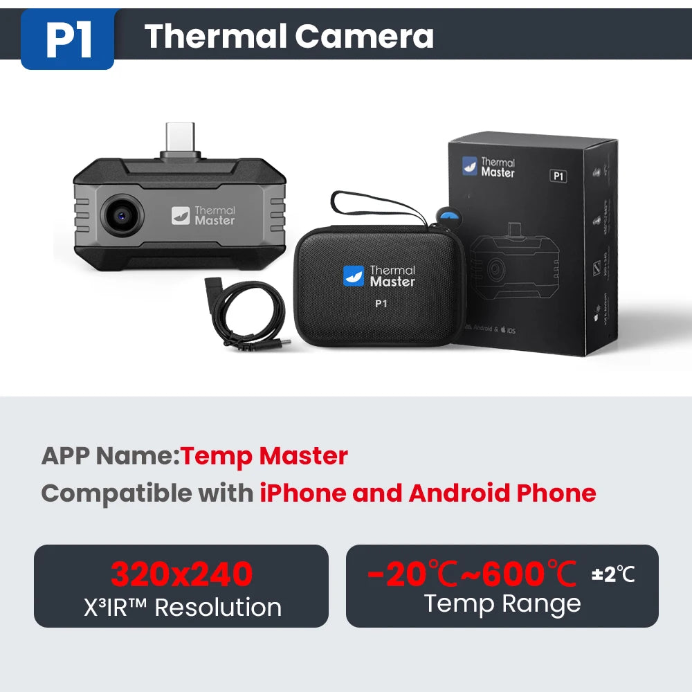 P1 Infrared Thermal Camera 320×240 High Temp Detection