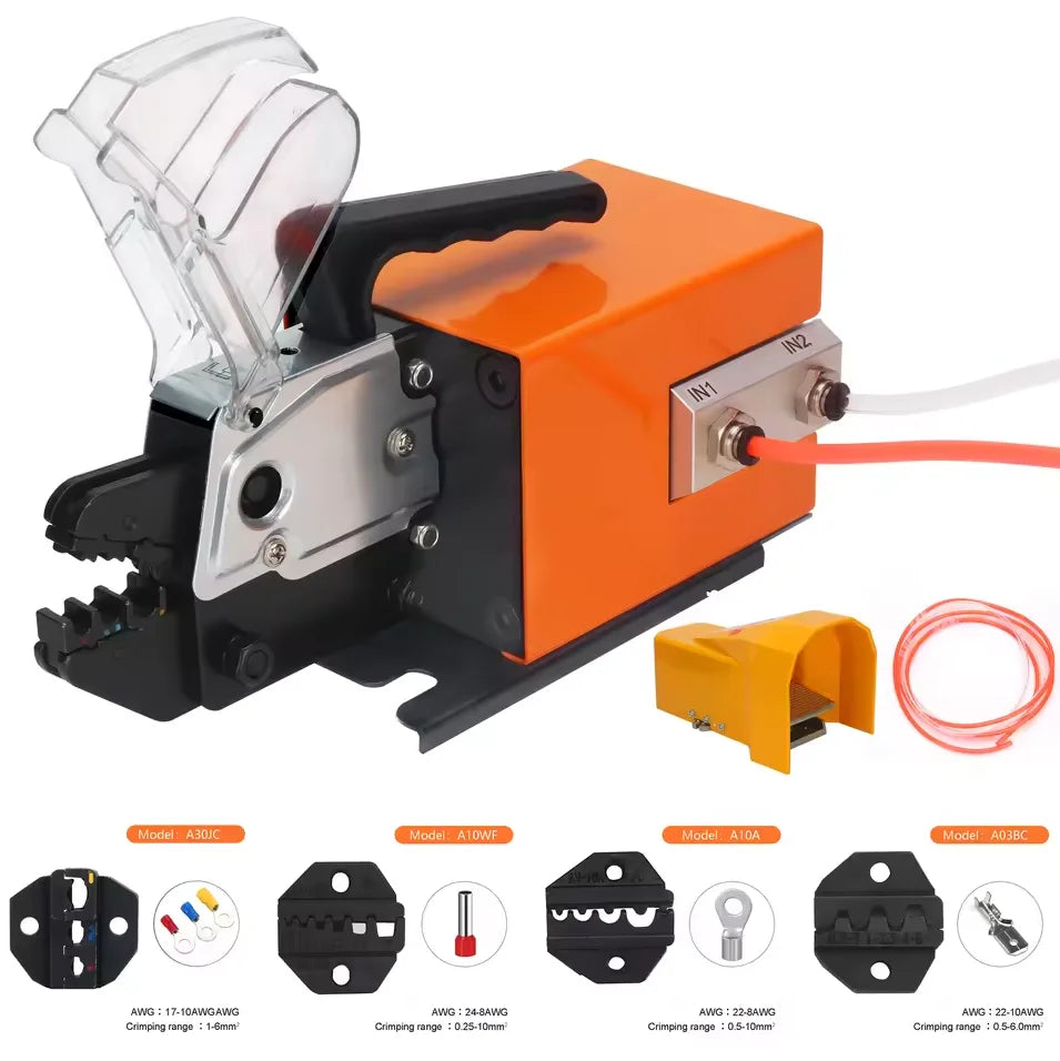 Pneumatic Terminal Crimping Machine 4 Jaw Cold Press Tool