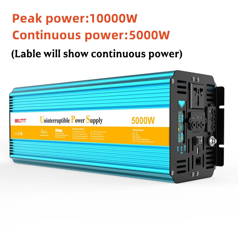 12V 10000W Car Power Inverter Pure Sine Wave