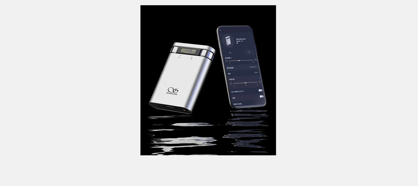 H2 USB DAC Headphone Amplifier Silver Hi-Res