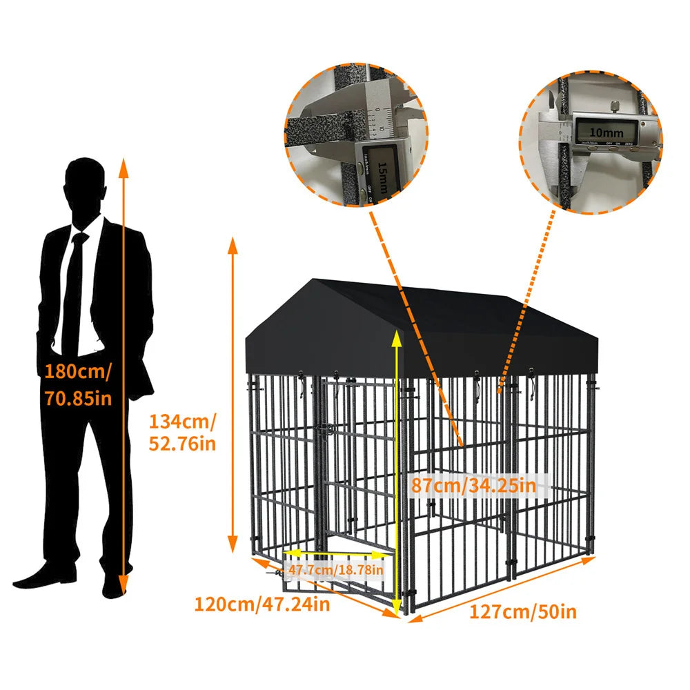 Compact XS Pet Playpen with Roof Cover