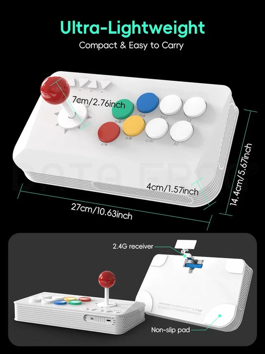 Dual Wireless Game Controller Arcade Stick Bluetooth 2PCS