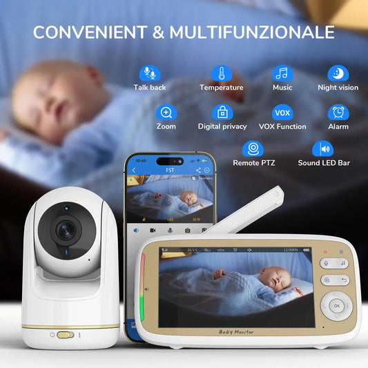 Wireless 720P Baby Monitor with Night Vision & WiFi