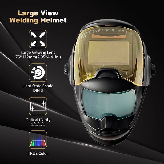 Professional Auto Darkening Welding Helmet Large View
