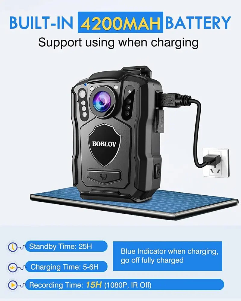 Mini Body Camera 1440P HD with 15 Hour Battery 128GB
