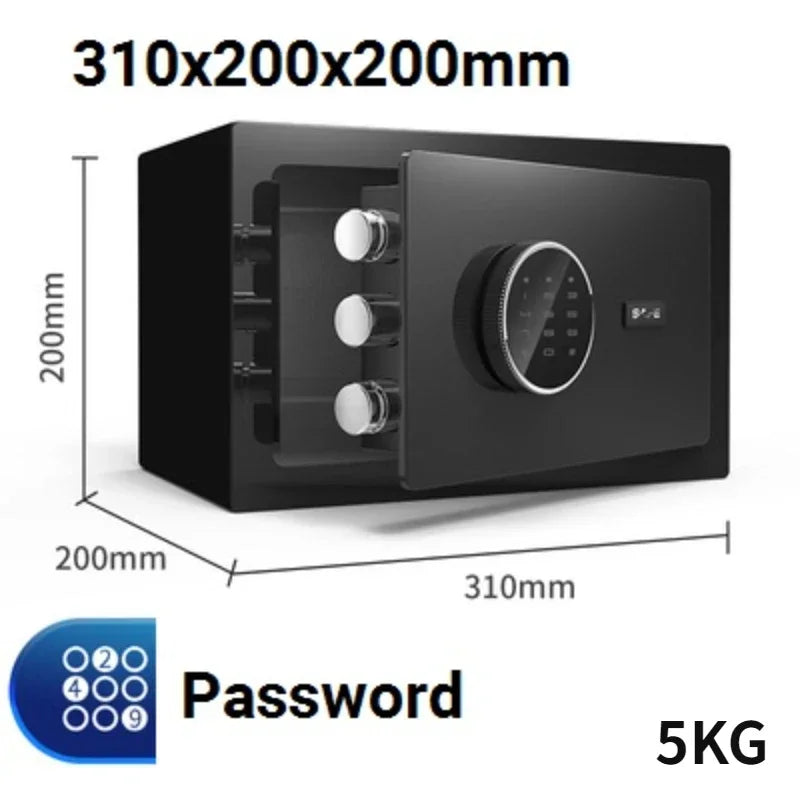 Secure 20cm Compact Password Safe for Money and Jewellery