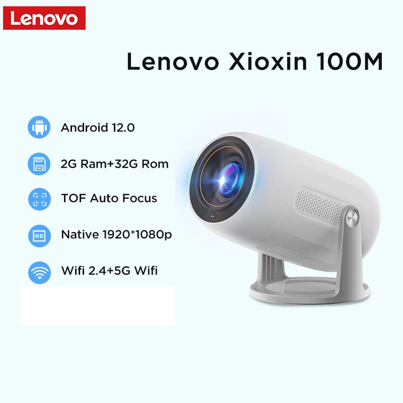 Lenovo Portable 4K Projector 100M Outdoor Home Theater