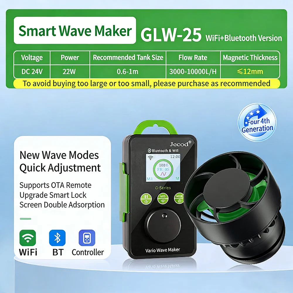 WiFi Aquarium Wave Maker 25W with LCD Control