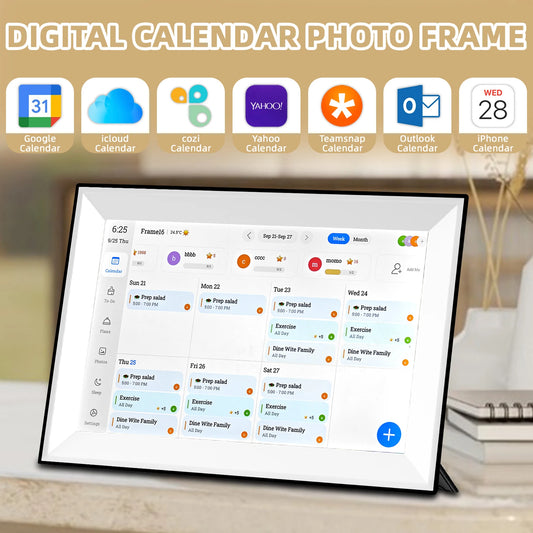 10.1 Inches Touchscreen Digital Photo Frame with Calendar