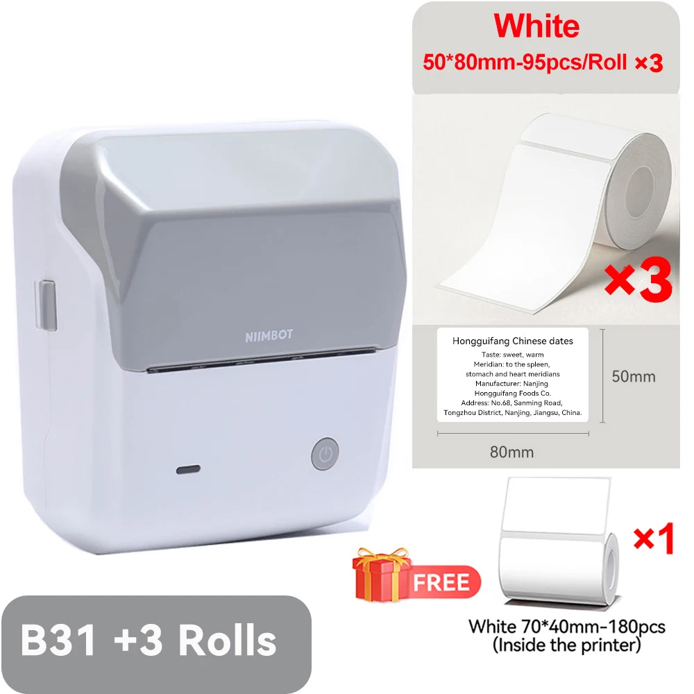 Rechargeable Portable Barcode Label Printer 20–75mm