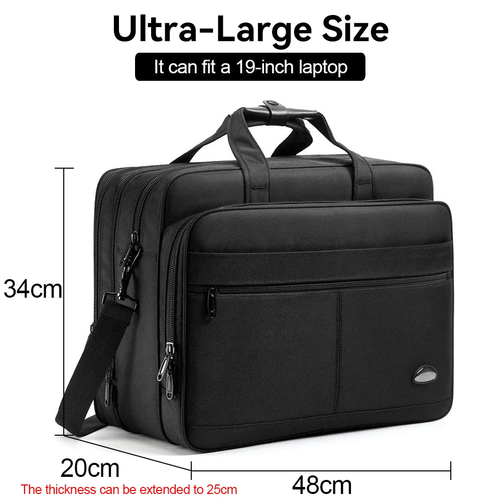 Heavy Duty Business Laptop Bag Large Capacity Shoulder Briefcase