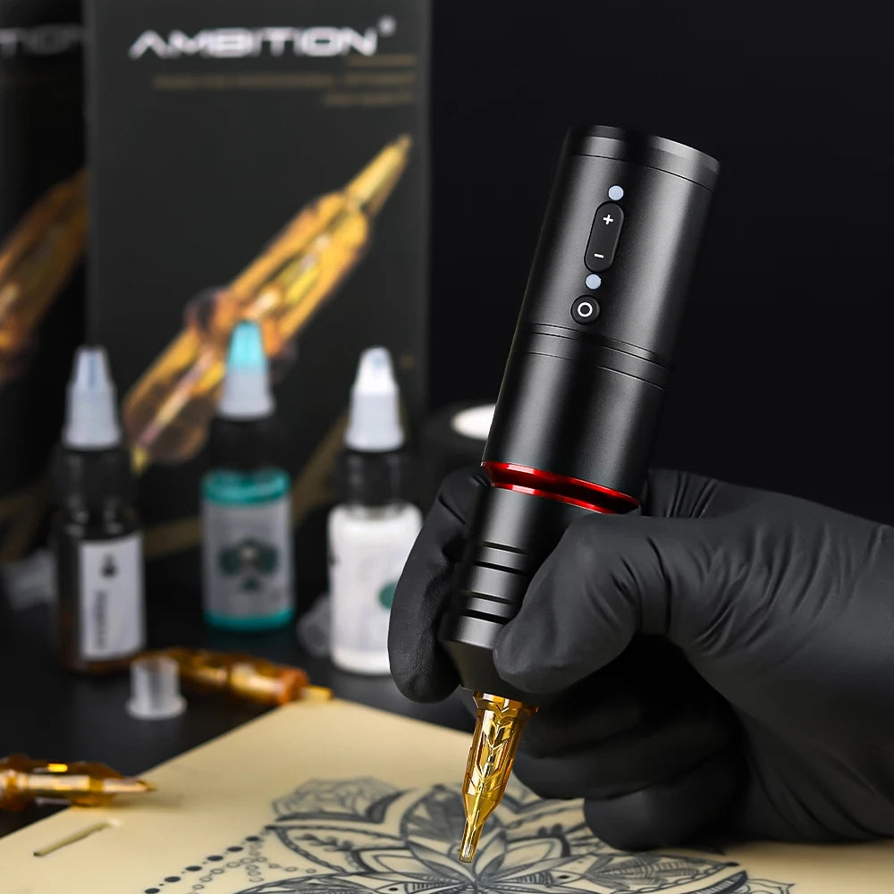 Cordless Tattoo Machine Kit Powerful Motor