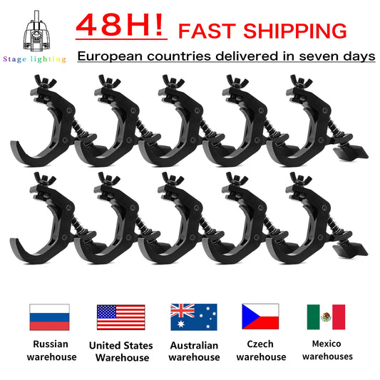 Heavy Duty Stage Light Hook 150kg Black 10 Pack