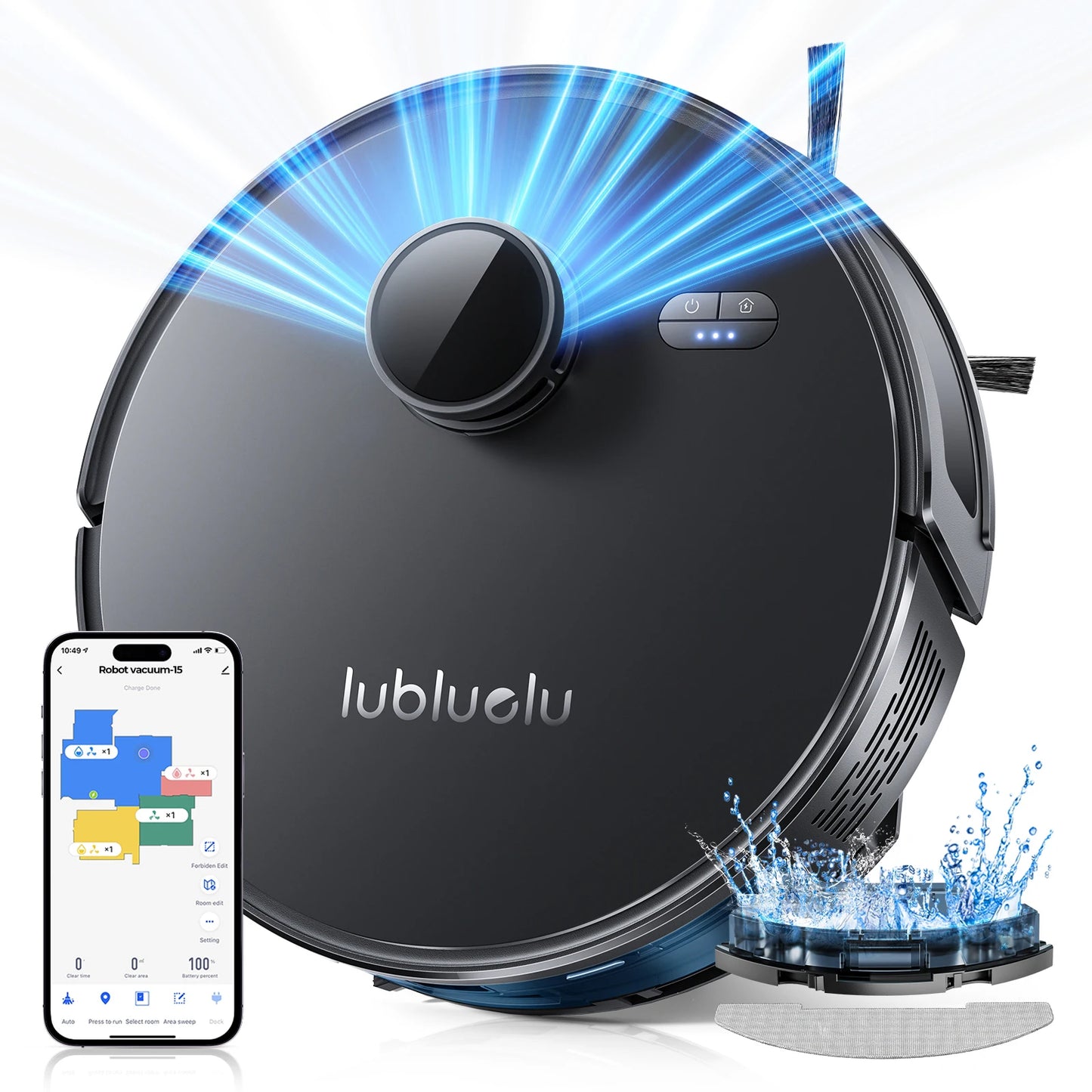 3-in-1 Robot Vacuum for Hard Floors and Pet Hair