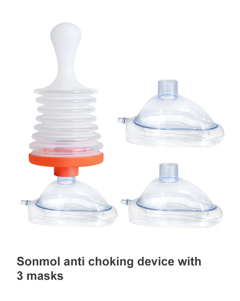 Portable Anti-Choking Rescue Device with 3 Mask Sizes