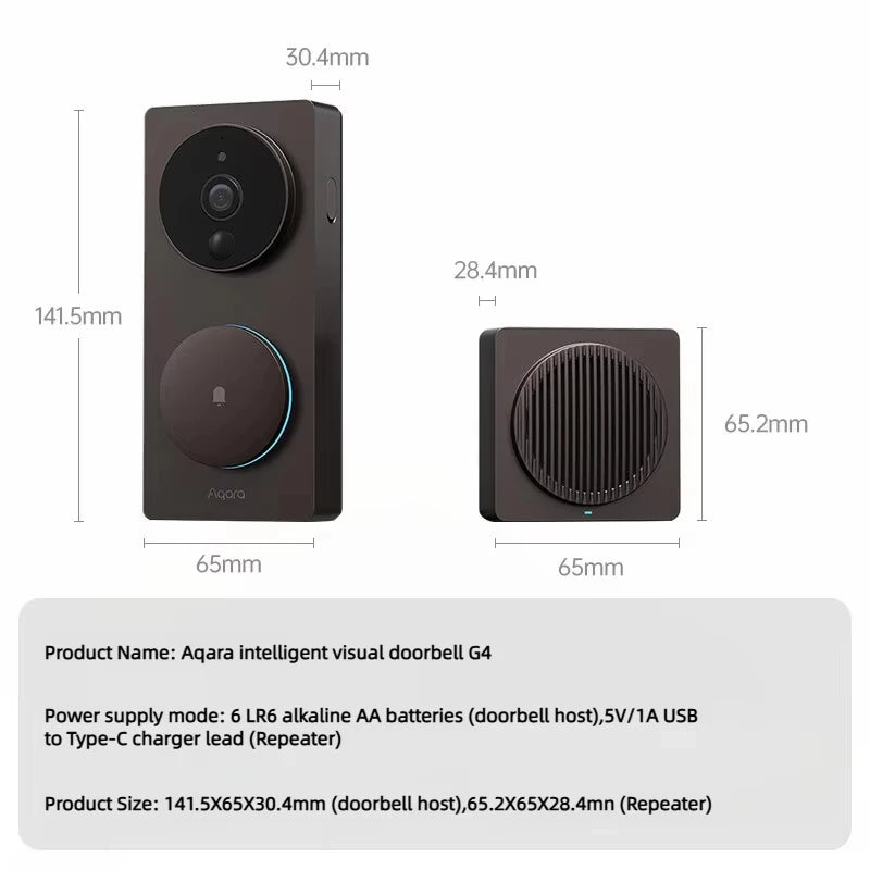 Wireless Video Doorbell with HD Camera and Smart Home Control