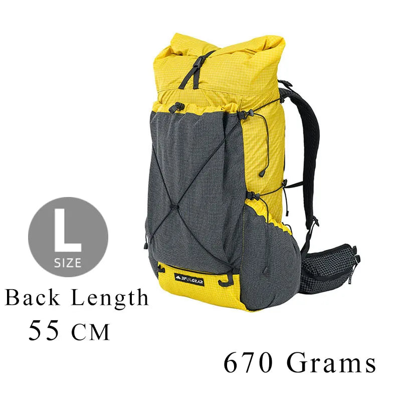 Lightweight DCF Backpack Large Portable Travel Hiking Yellow