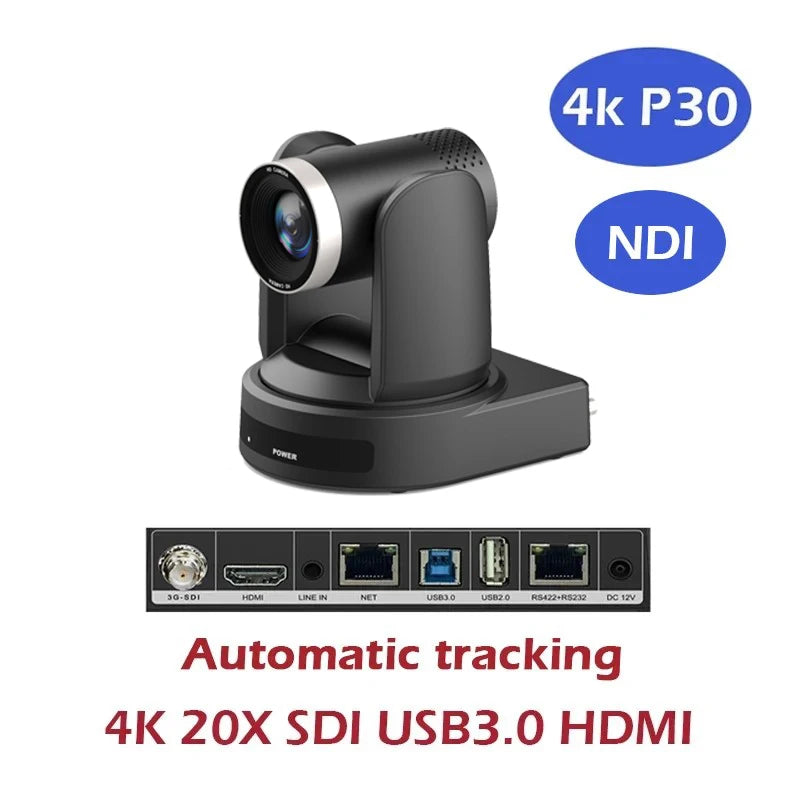 4K 20X PTZ Camera with NDI HDMI SDI USB Connections