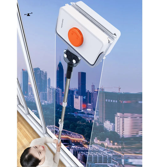 Professional Magnetic Window Cleaner Brush with Telescopic Rod