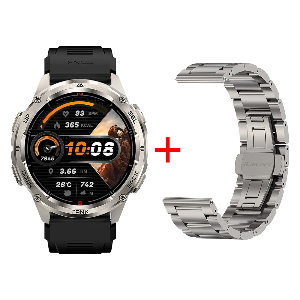 Smartwatch 5ATM Waterproof with Bonus Strap and GPS