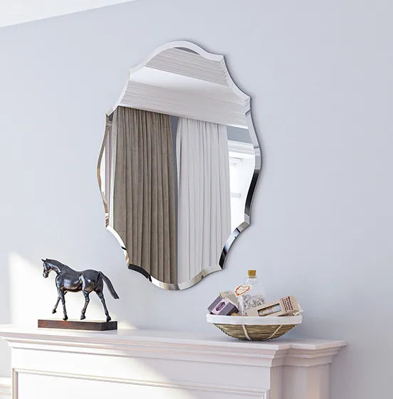 Modern Beveled Edge Wall Mirror for Living Spaces