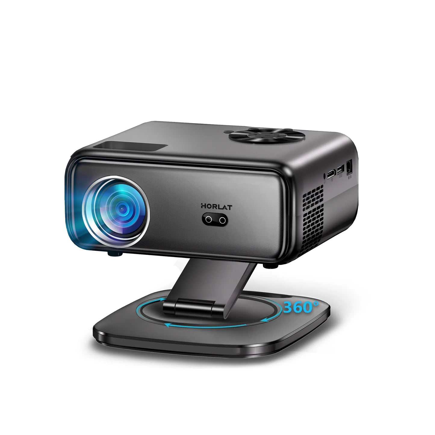Portable 800 ANSI 1080P Mini Projector WiFi6 with Stand