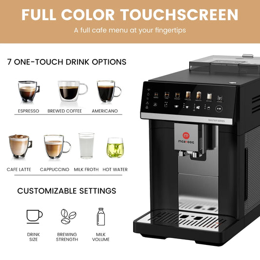 Home Espresso Maker Built-In Milk Tank 7 Varieties