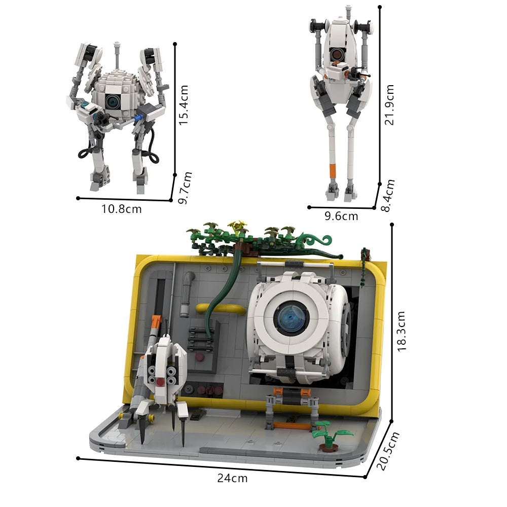 1274PCS GLaDOS Robot Building Blocks Model Set
