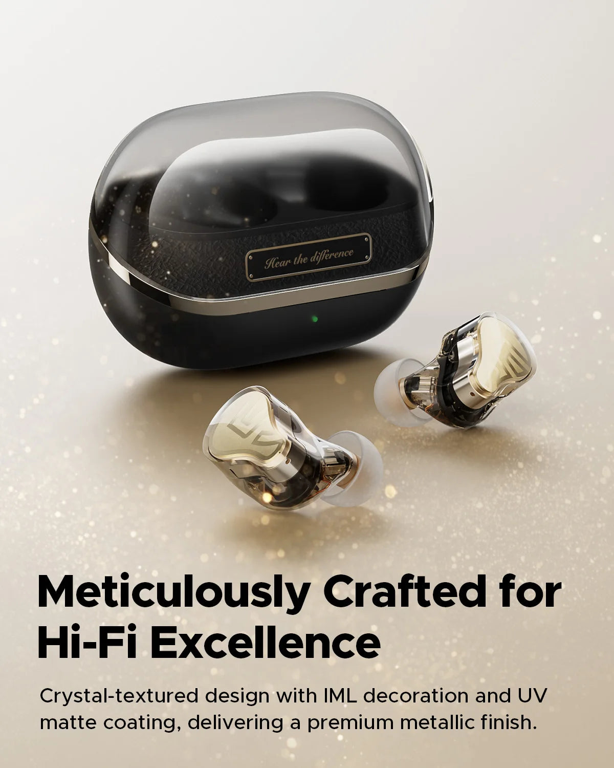 3 Driver Hybrid Wireless Earbuds with Adaptive ANC and LDAC