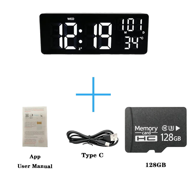 1080P WiFi Digital Clock Camera with App Control