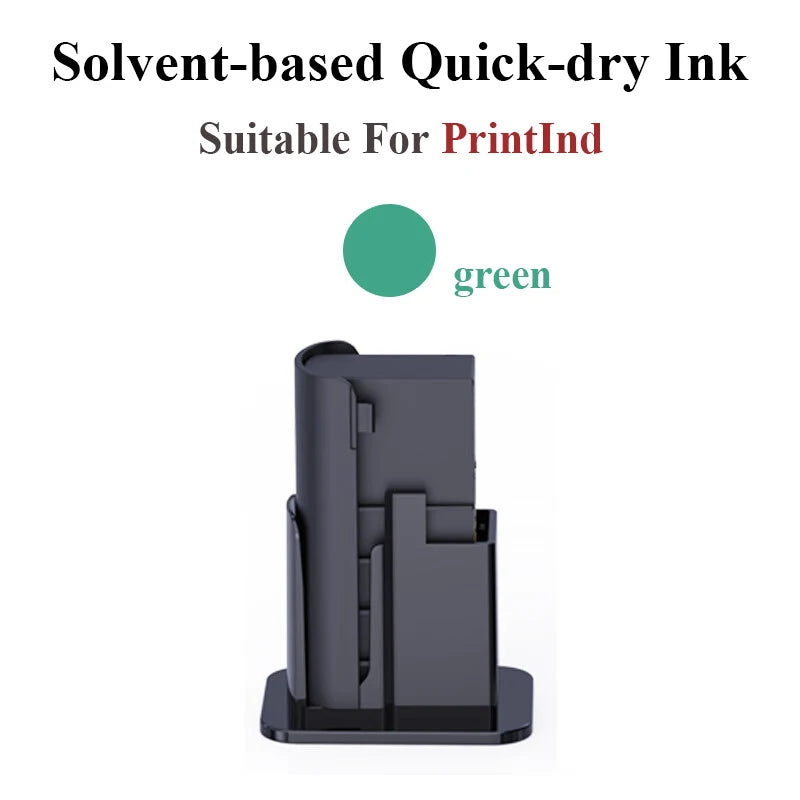 Quick-Dry Green Ink for Bluetooth Mini Handheld Printer