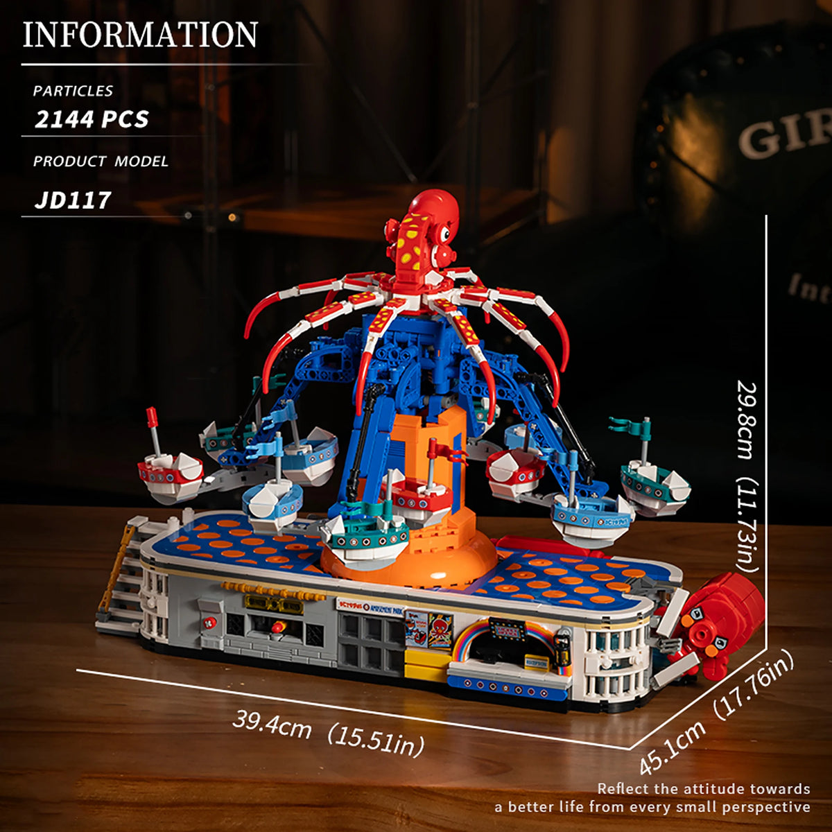 2144-Piece Electric Octopus Playground Building Blocks Set
