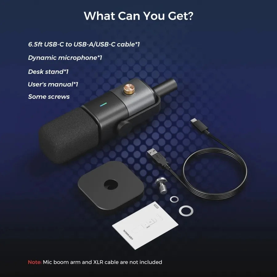 Dynamic XLR USB Microphone for Gaming and Streaming